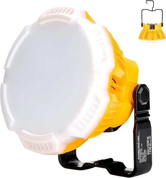Camping Light for Dewalt 20v Battery, Flashlight 20v, Portable Light 2400LM with 4 Modes, Hanging Hook for Tent, Garage, Jobsite, Power Outages, Hurricane, Emergency