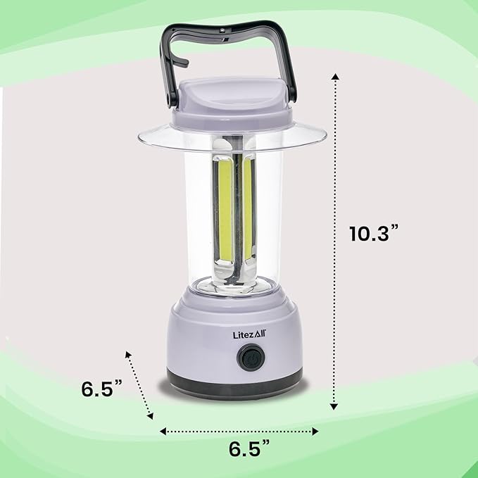 LitezAll LED Lanterns for Power Outages, Brightest Lantern 2000 Lumens - Battery Powered Light Emitting Diode Lantern for Emergency and Camping