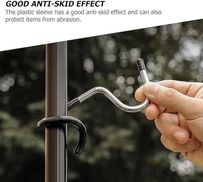 BESPORTBLE Multi Hanger 2Pcs Camping Hooks Light Hooks Camping Pole Light Hooks Camping Lantern Hanger Bird Feeder Hook