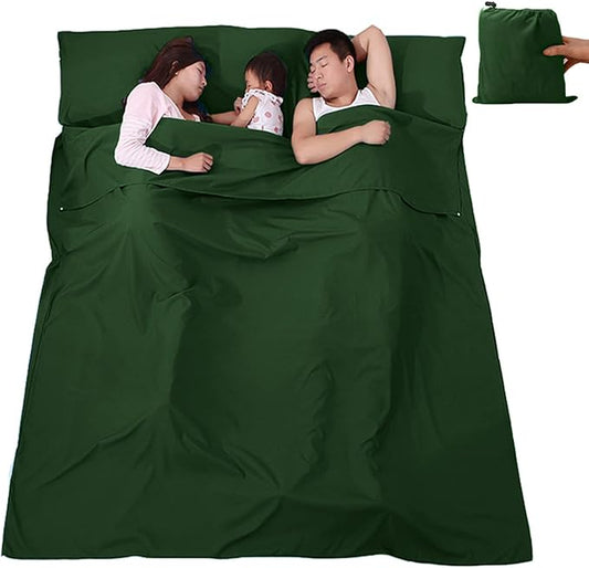 Sleeping Bag Liner, Lightweight Portable, Soft Travel and Camping Sheet, with Compact and Carry Bag, for Travel, Hotel