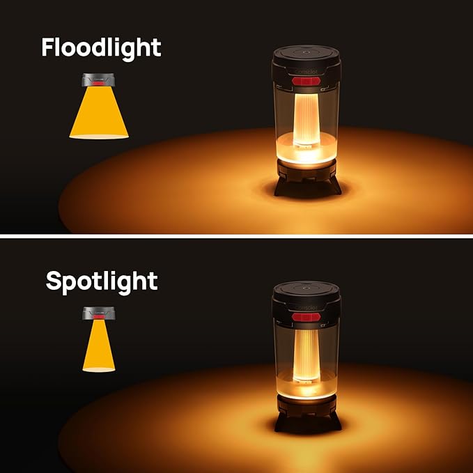 Consciot LED Camping Lantern, USB-C Rechargeable, 5 Light Modes 3 Color Temperatures 4400mAh Battery | Disassembly Free Design & Magnetic | Dimmable Flash Light & Night Light for Indoor and Outdoor