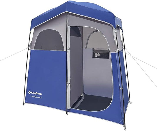 KingCamp Shower Tent, Portable Privacy Tent Outdoor Camping 1/2 Room Toilet Tents with Shower Bag & Dressing Room for Travel Beach Tailgate