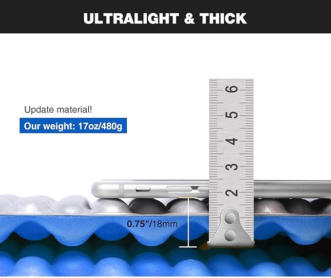 REDCAMP Foldable Foam Camping Pads for Sleeping, Waterproof Closed Cell Foam Camping Sleeping Pad - Ultra-Lightweight for Hiking & Backpacking, R-2.1 Insulated, Royal Blue/Grey/Green/Brown/Khaki