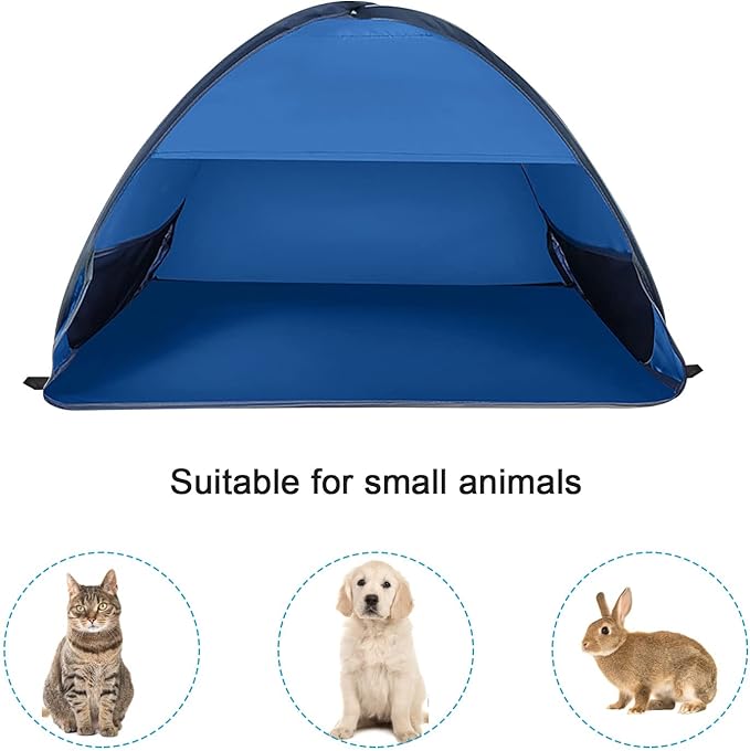 Pop Up Beach Sun Tent, 1 Pack Foldable Anti-UV Mini Automatic Pop Up Tent with 4 Water Storage Bag Instant Sun Protection Canopy with Fixed Nails for Outdoors Camping Picnic Beach