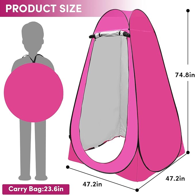 Pop Up Privacy Tent Shower Tent Changing Tent Portable Outdoor Camping Bathroom Toilet Tent Changing Dressing Room Privacy Shelters Room for Hiking and Beach Sun Shelter Picnic Fishing- Waterproof