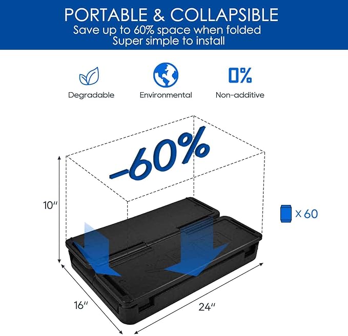 Camping Cooler, Collapsible 39L 60 Can Insulated Ice Chest, Portable Lightweight Hard Car Coolers, Large Waterproof Cooler Box Keep Cold and Warm for Camping, Hiking, Fishing, Beach-by BRILLIRARE