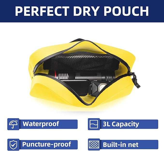 THURSO SURF Waterproof Fanny Pack Dry Bag Floating Pouch Bag Adjustable Waist Strap Keep Your Phone and Valuables Safe/Dry SUP Accessories for Kayaking Paddle Board Snorkeling Boating (Tangerine)