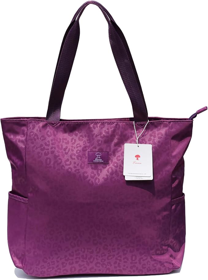 ESVAN Original Floral Water Resistant Large Tote Bag Shoulder Bag for Gym Beach Travel Daily Bags Upgraded