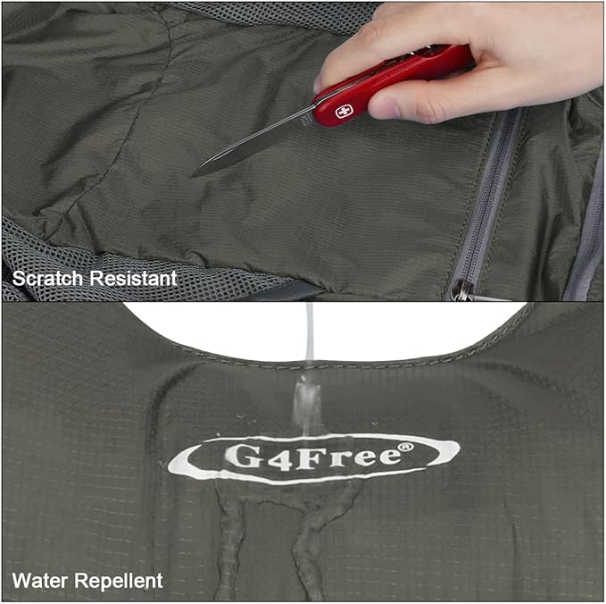 G4Free Lightweight Packable Hiking Backpack for Men Women Small Hiking Daypacks Foldable Shoulder Pack Casual Outdoor Bag 11L