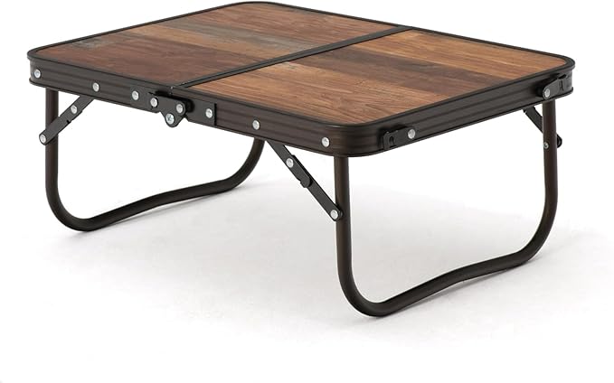 Naturehike Folding Camping Table, Portable Tables with Adjustable Legs, 20.87×15.75×9.05 Inch Foldable Camp Pinic Tables with Carry Bag for Outdoor Camping, BBQ, Travel - Small Retro