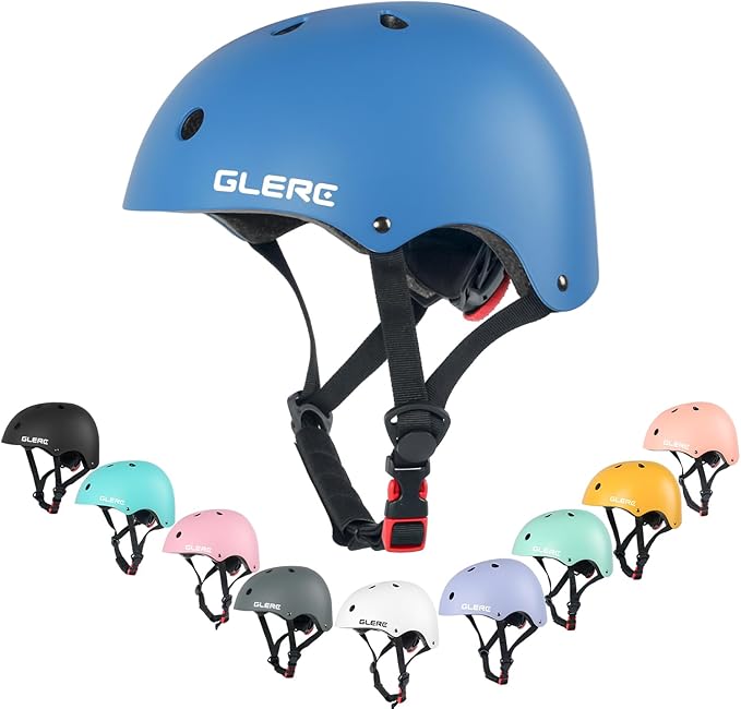 Glerc Warrior Kids Bike Helmet, Adjustable Toddler Helmet for Age 3-16 Years Boys Girls, Sport Helmet for Skateboard Scooter Skating Skiing Climbing & Lightweight, Multiple Colors