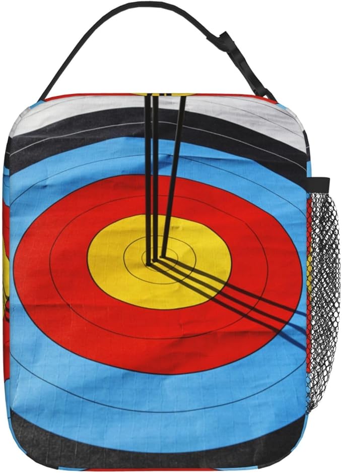 Arrow Target Archery Fun Insulated Lunch Bag Reusable Cooler Lunch Box Portable Leakproof Thermal Container Tote Bags for Girls Boys School Travel