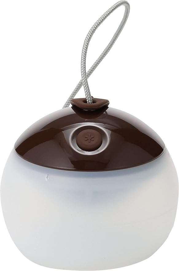 Snow Peak's Hozuki Lantern, Bark, ES-070BR, Made in Japan, Lifetime Product Guarantee, Lightweight, Compact for Camping or Backpacking, Camping Light