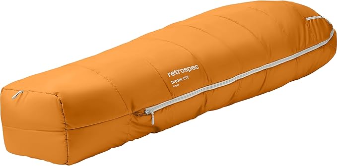 Retrospec Dream Sleeping Bag - 5, 15, 30 Mummy for Camping, Insulated Cold Weather, Lightweight Stuff Sack, Water-Resistant, Adjustable Draw Cords, Adult