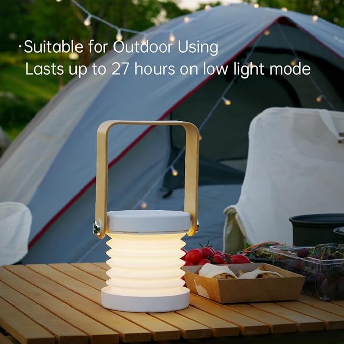 Collapsible Led Rechargeable Camping Lantern Lamp,Touch Battery Powered Light,Portable Emergency Flashlight,Suitable for Outdoor, Camping, Tent,Office, Power Outages