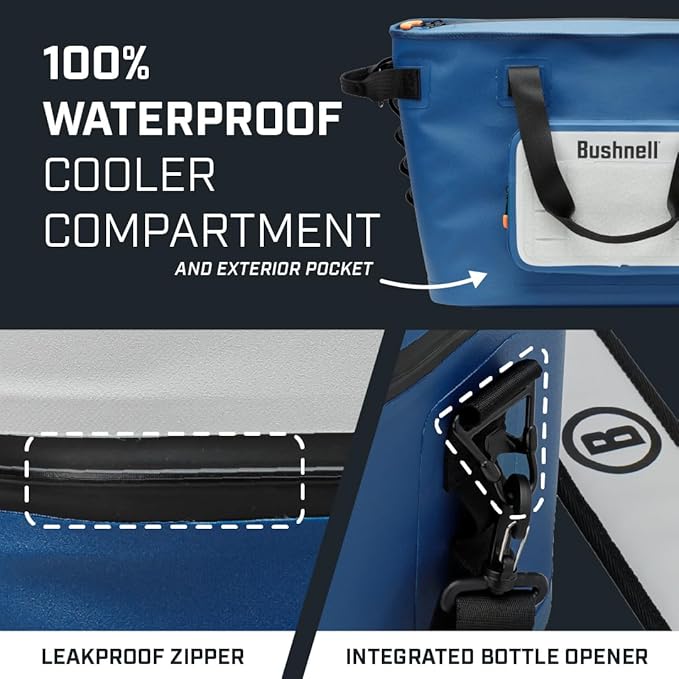 Bushnell Soft Coolers | Insulated Portable Ice Chest The Best Bag Cooler for Beach, Drinks, Beverages, Travel, Camping, Picnic, Leak-Proof with Waterproof Zipper