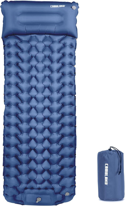CAMULAND Sleeping Pad for Camping Backpacking Hiking 77.1" x 27.9" Self Inflating Mattress Ultralight Sleeping Mat Inflatable Air Bed