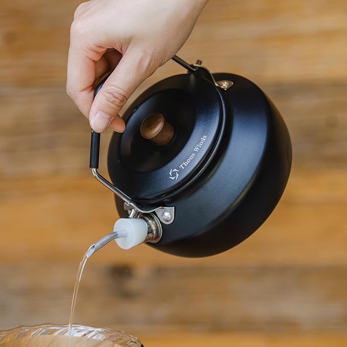 0.6 Liter Stainless Steel Camping Kettle with Extension Spout