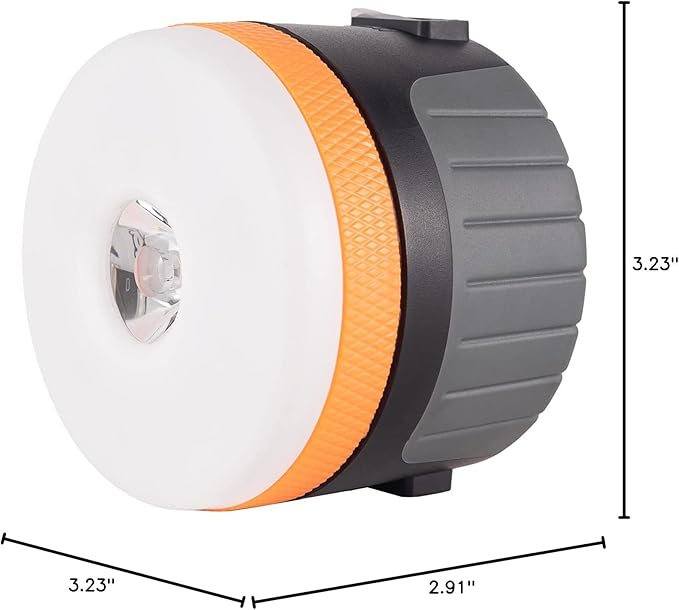 LIT-PaTH LED Camping Light, Rechargeable Lantern with Magnet Base, 4400 mAh, Survival Kit for Emergency, Hurricane, Outage, Large Orange, 1 Pack