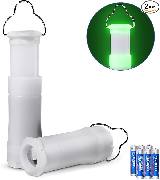 Kunhe 2 Pack 2-in-1 Glow in The Dark Mini Lantern Flashlight for Kids 3*AAA Small Tent Light 3 Mode Switching Portable Outdoor Led Camping Essential for Hurricanes Travel Emergency Lighting Gifts