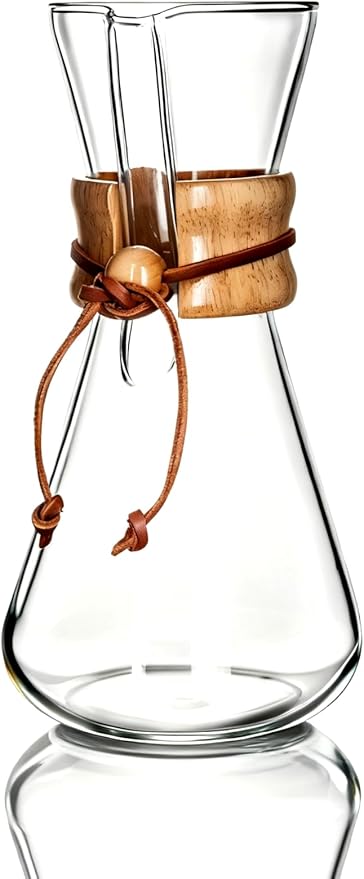 AGOGO Pour Over Coffee Maker Glass - 6/8/10 Cup Barista Kit with 304 Stainless Filter for Home, Office, Camping, Cafes - Easy Clean Coffee Dripper Set (Rag&Brush Included) (6 Cup/20 oz)