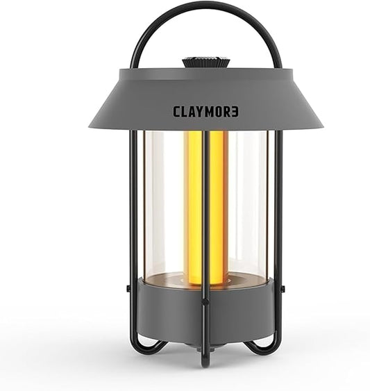 CLAYMORE Selene Lamp (Dark Gray) - Aesthetic Portable Outdoor Lamp, 4 Mood Lights, 6,700mAh Rechargeable, 660 Lumens, Waterproof. Halloween Decor, Camping, Glamping, Parties, Tents, and Backyards.