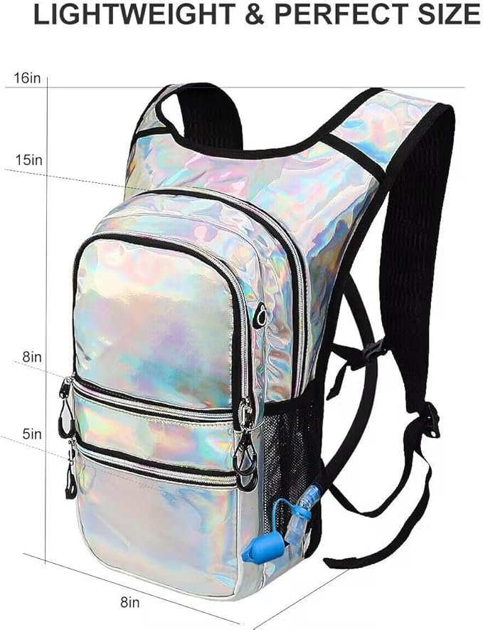 Hydration Backpack Pack, Water Backpack 20L Included 2L Hydration Bladder, Festival Essential - Rave Hydration Pack Hydropack for Hiking, Running, Biking, Festival Gear