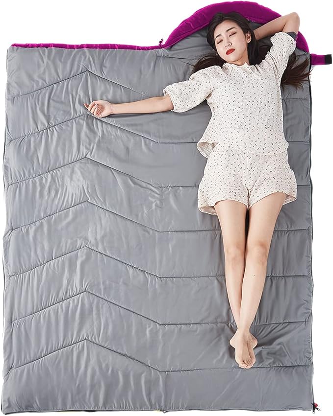 Sleeping Bag 4 Seasons Adults & Kids for Camping Hiking Trips Warm Cool Weather,Lightweight and Waterproof with Compression Bag,Indoors Outdoors Activities