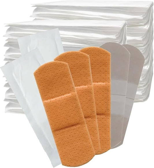 400 Sheer Plastic Flexible Adhesive Bandages with Non-Stick Pad - Strong Sterile 1’’x3’’ Bandage for Wound Care for First Aid Kits - Latex Free Long Lasting Protective Dressing for Cuts and Abrasions