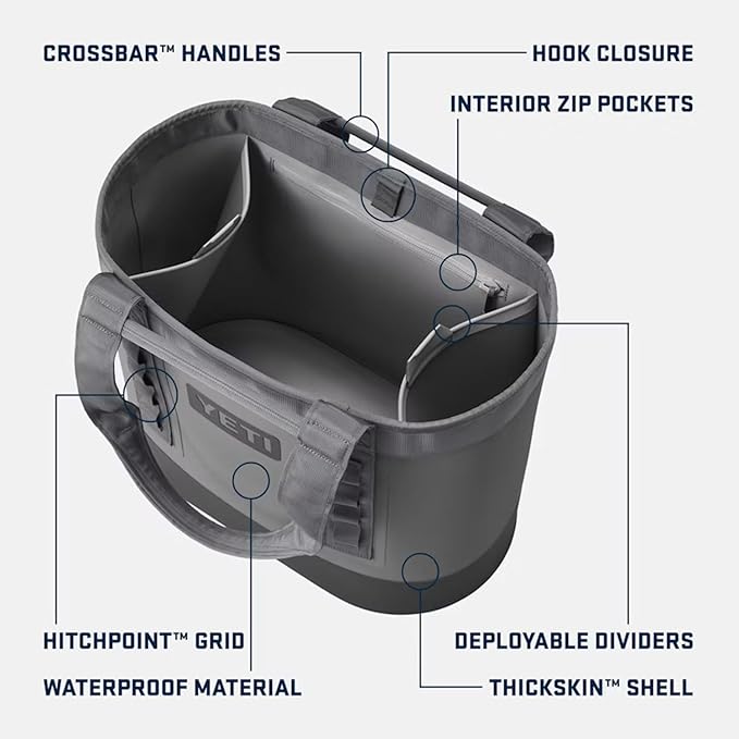 YETI Camino 35 Carryall with Internal Dividers, All-Purpose Utility, Boat and Beach Tote Bag, Durable, Waterproof