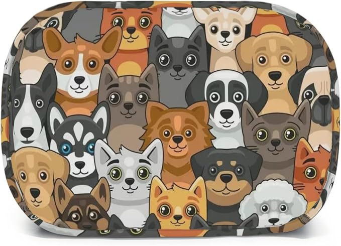Giwawa Large Capacity Insulated Lunch Bag, Dog Print, Polyester Material, 11 x 5 x 8 in