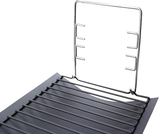 LS'BABQ 27 Inch Aluminized Steel Ash Pan with 2 pc Fire Grate Hanger, Replacement for Chargriller Charcoal 1224, 1324, 2121, 2222, 2727, 2828, 2929, Charbroil 17302056 Grill