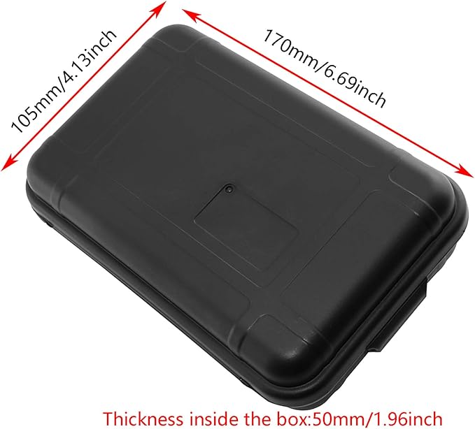 DGZZI Outdoor Waterproof Airtight Shockproof Plastic Survival Container Carry Box with 2 U-Shape Buckle Storage Case