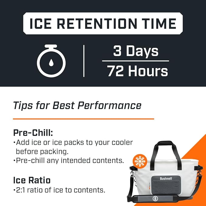 Bushnell Soft Coolers | Insulated Portable Ice Chest The Best Bag Cooler for Beach, Drinks, Beverages, Travel, Camping, Picnic, Leak-Proof with Waterproof Zipper