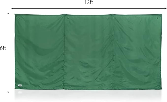 WallUp The Instant Outdoor Privacy Product, Versatile Privacy Tent, Works as a Privacy Screen, Wall Divider, Shelter, and Enclosure, Weather-Resistant, Durable, UV-Treated Cloth, 6' x 12', Green