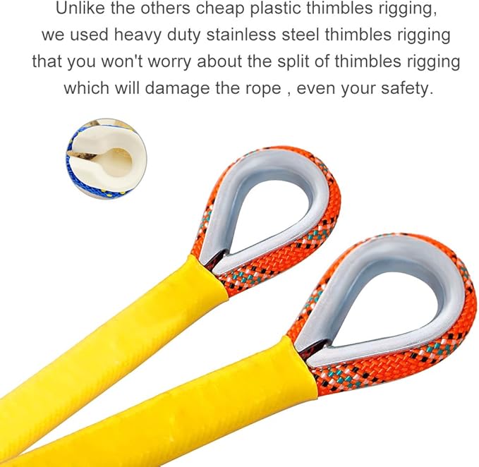 X XBEN Outdoor Climbing Rope 10M(32ft) 20M(64ft) 30M(96ft) 50M(160ft) 70M(230ft) 152M(500FT) 352M(1000FT) Static Rock Climbing Rope for Escape Rope Ice Climbing Equipment Fire Rescue Parachute