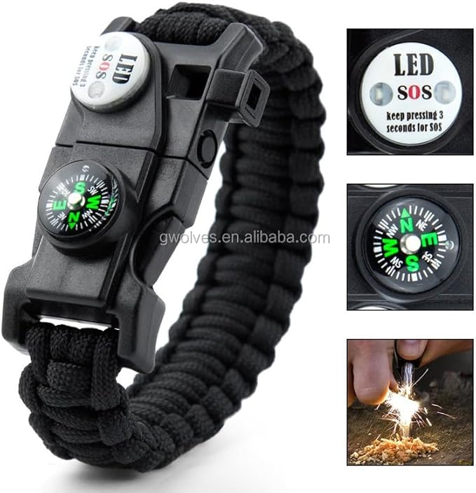 GALAXYLENSE Galaxy 251 Pcs First Aid Kits For Survival Emergency Trauma Military Combat Tactical Medical Hunting Camping Hiking IFAK EMT Bag (21 in 1 Bracelets Black)