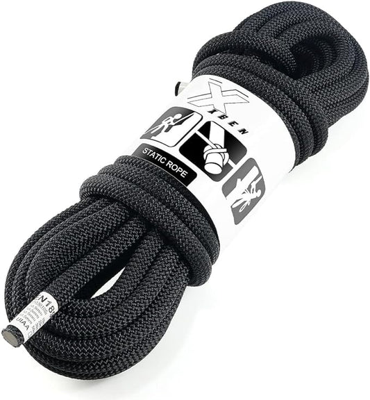 X XBEN Outdoor Climbing Rope 10M(32ft) 20M(64ft) 30M(96ft) 50M(160ft) 70M(230ft) 152M(500FT) 352M(1000FT) Static Rock Climbing Rope for Escape Rope Ice Climbing Equipment Fire Rescue Parachute