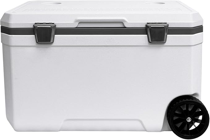 34-127 Quart Insulated Portable Cooler with Heavy Duty Wheels Keeps Ice for up to 5 Days, Great for Drink, Beach, Camping, Tailgating, Sports, & More