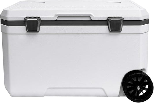 34-127 Quart Insulated Portable Cooler with Heavy Duty Wheels Keeps Ice for up to 5 Days, Great for Drink, Beach, Camping, Tailgating, Sports, & More