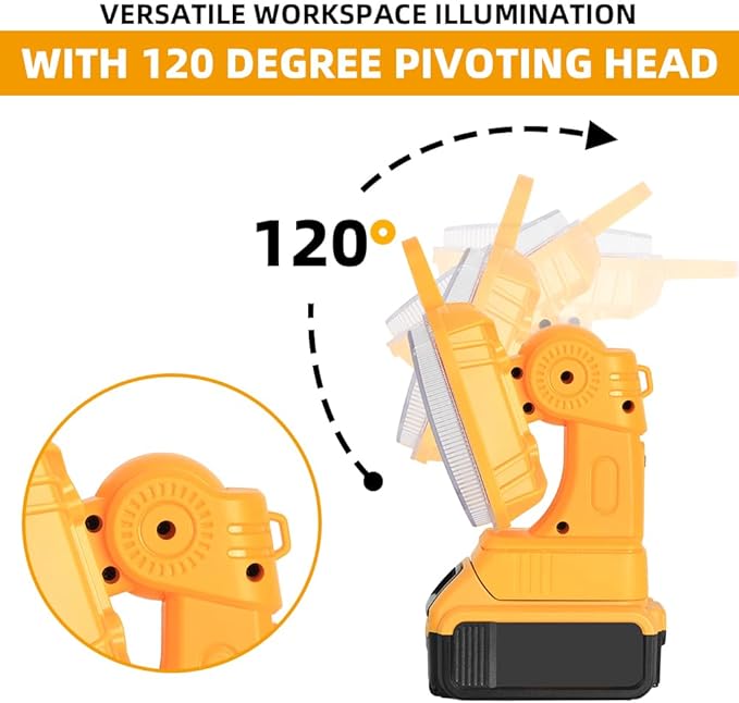 4200LM Light Compatible with Dewalt 20V Max Lithium-ion Battery, 40W Flashlight with USB Port, LED Work Light for Emergencies, Camping, Outdoor, Indoor(Battery not Included)