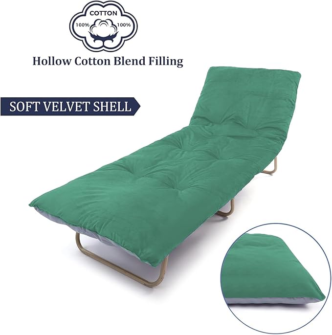 Gehannah Thick Camping Sleeping Pad, Soft Comfortable Microfiber Camping Cot Pads for Adults, Lightweight Foldable Sleeping mats for Traveling Hiking Backpacking Traveling