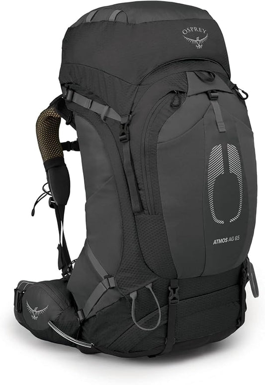 Osprey Atmos AG 65L Men's Backpacking Backpack, Black, S/M
