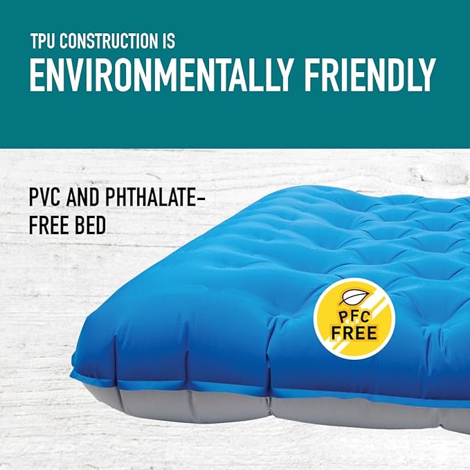 Sierra Designs Queen & Single Camping Air Bed Mattress for Car Camping, Trave, and Camp (Pump Included)