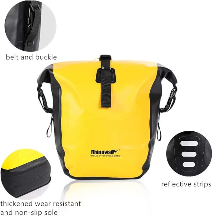 Rhinowalk 20L Bike Pannier Bag Waterproof Bicycle Rear Seat Trunk Bag for Cycling Bicycling Traveling Riding