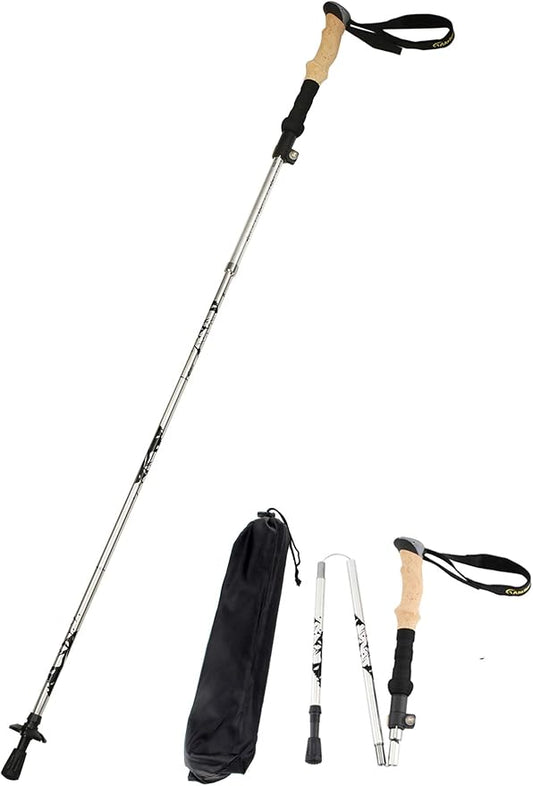 Aluminum Collapsible Ultralight Travel Trekking Hiking Pole for Men and Women