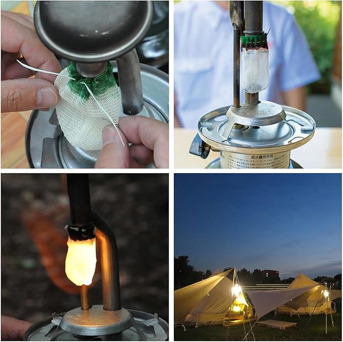 Fantasyon Propane Lantern Mantles Lantern Mantles Gas Lamp Mantles Gas Lantern Mantles Propane Light Mantle U Shape Mantles Gas Lantern Covers Mantles for Outdoor Camping Lantern