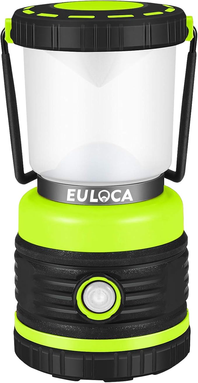 Battery Powered LED Camping Lantern, Super Bright Dimmable with 4 Light Modes, Waterproof Tent Light, Portable Lantern Flashlight for Hurricane, Emergency , Power Outages