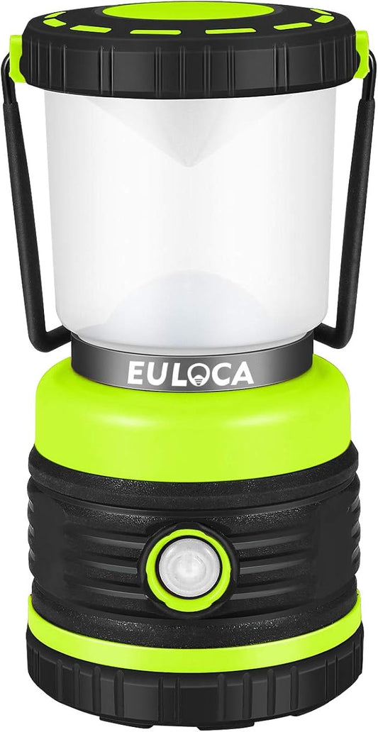 Battery Powered LED Camping Lantern, Super Bright Dimmable with 4 Light Modes, Waterproof Tent Light, Portable Lantern Flashlight for Hurricane, Emergency , Power Outages