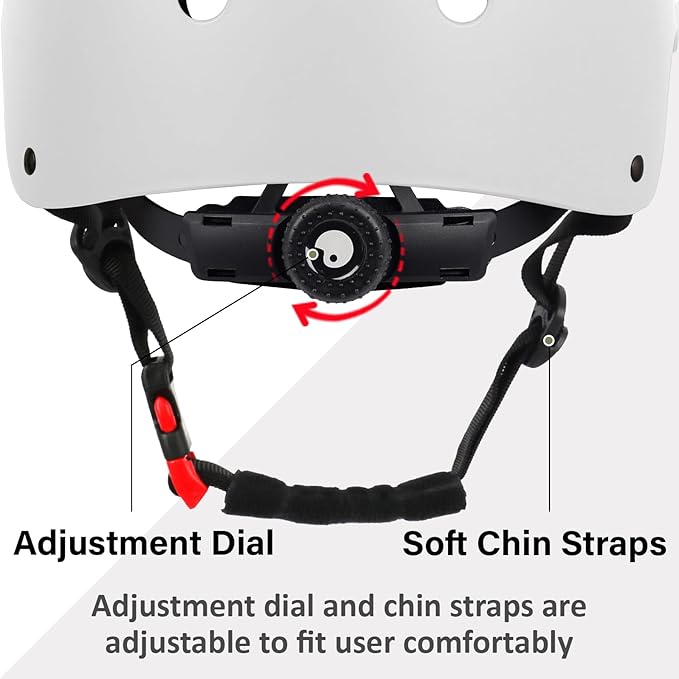 Skateboard Bike Helmet, Lightweight Adjustable, Multi-Sport for Bicycle Skate Scooter, 3 Sizes for Adult Youth & Kids